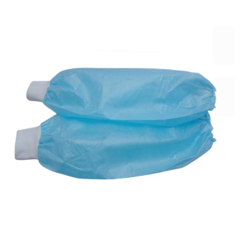 Нарукавник 45х45cm(см) з трикотажним манжетом, ламінований спанбонд 45g/m2(г/м2), стерильний, одноразового використання, ТМ «АХІЛЛ»